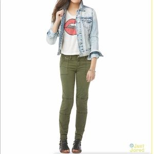 BETHANY MOTA UTILITY JEANS KHAKI LOLA LEGGING SZ 4